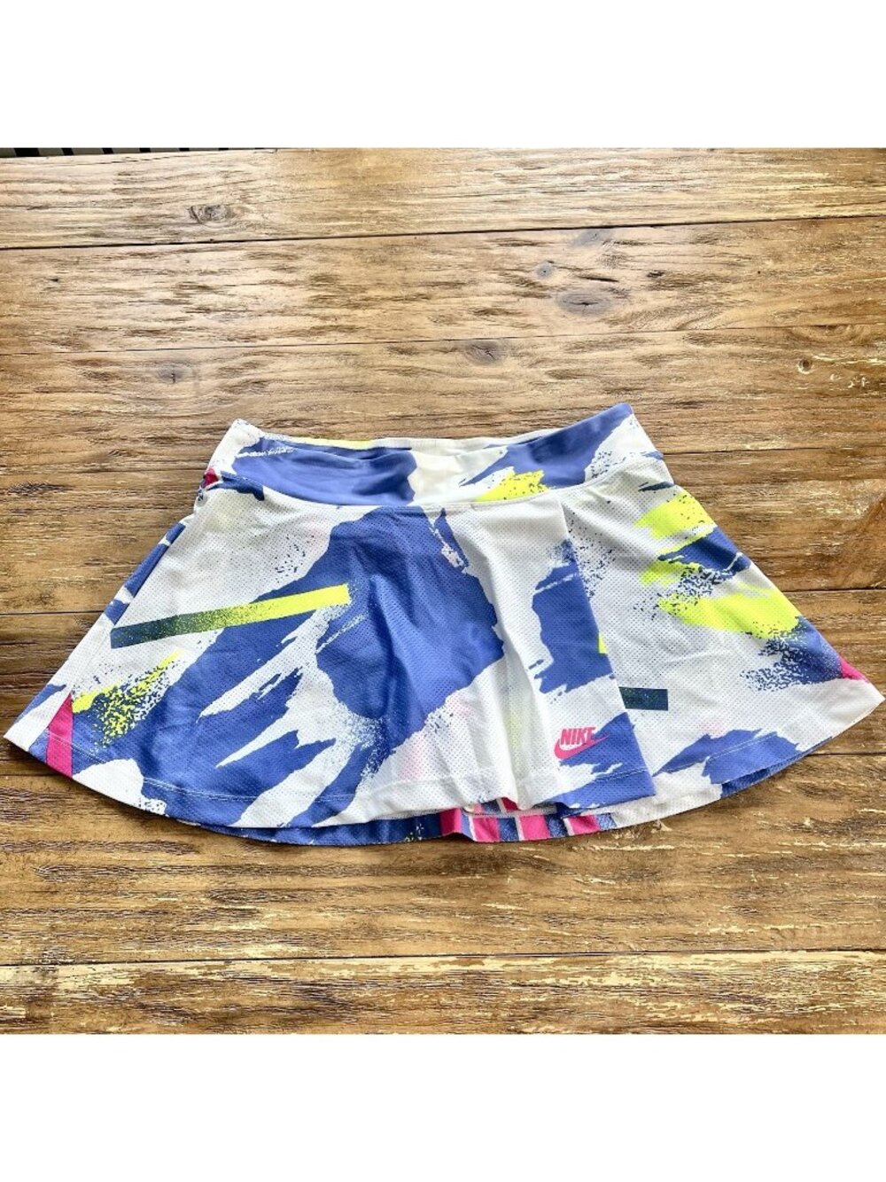 Nike Challenge Court CK8422-100 Tennis Golf Skort Sz L Large Abstract Multicolor